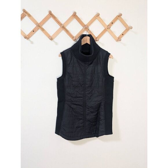 PrAna Women's Black Tunic Length Pullover Turtle Neck Vest - Size Med - Picture 1 of 7